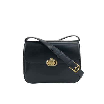 CELINE Blason Crossbody Shoulder bag Black Vintage d6wbur