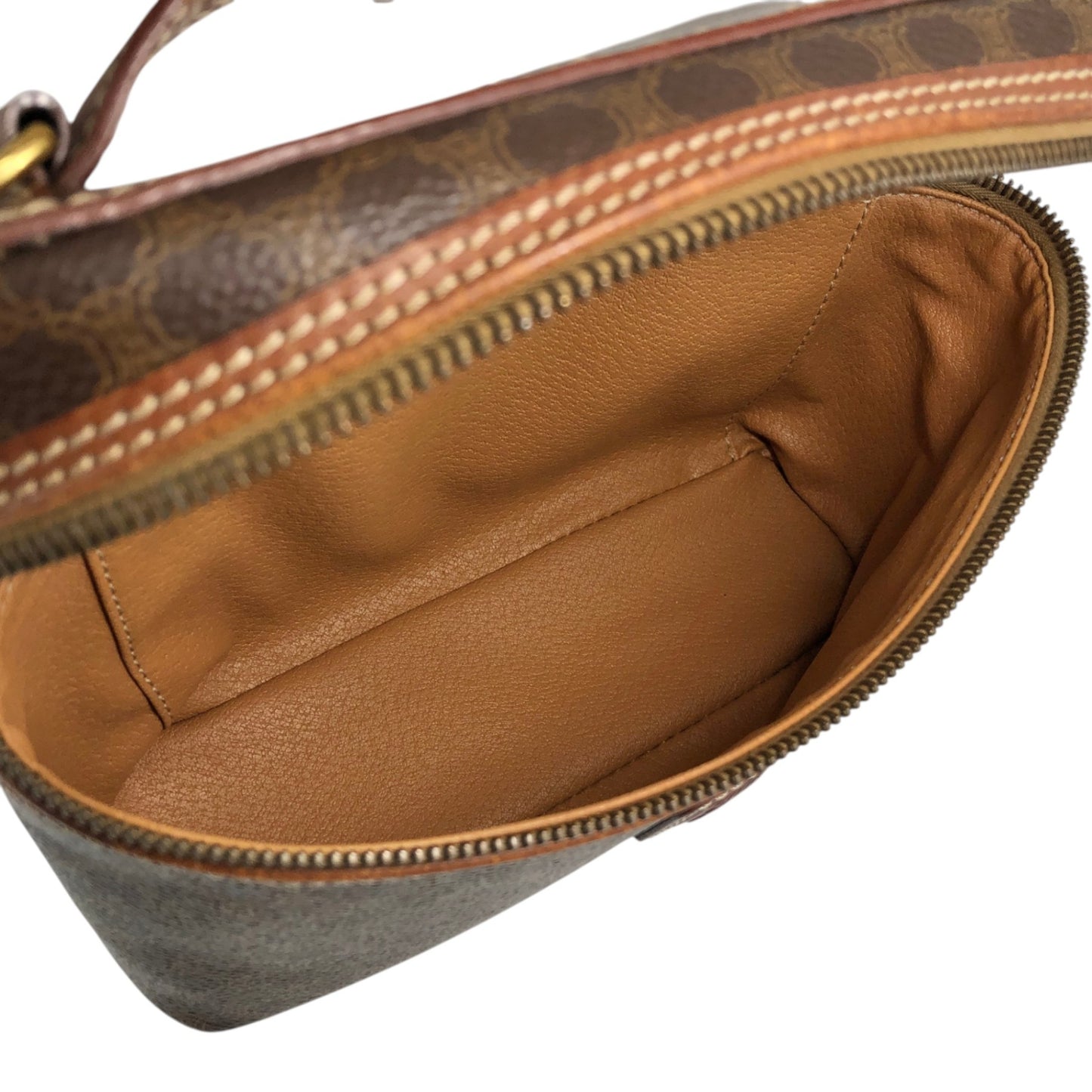 CELINE Macadam Blason Two-way Handbag Shoulder bag Vanity bag Brown Vintage n4pz8g