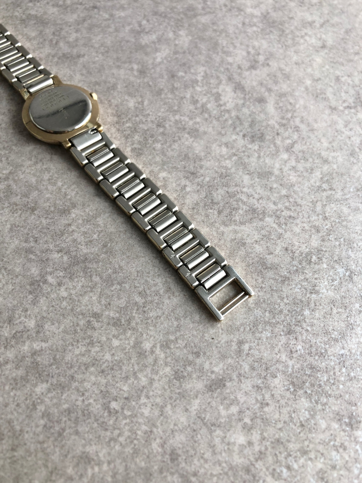 Yves Saint Laurent YSL Logo Quartz Watch Silver×Gold Vintage hjy4bn