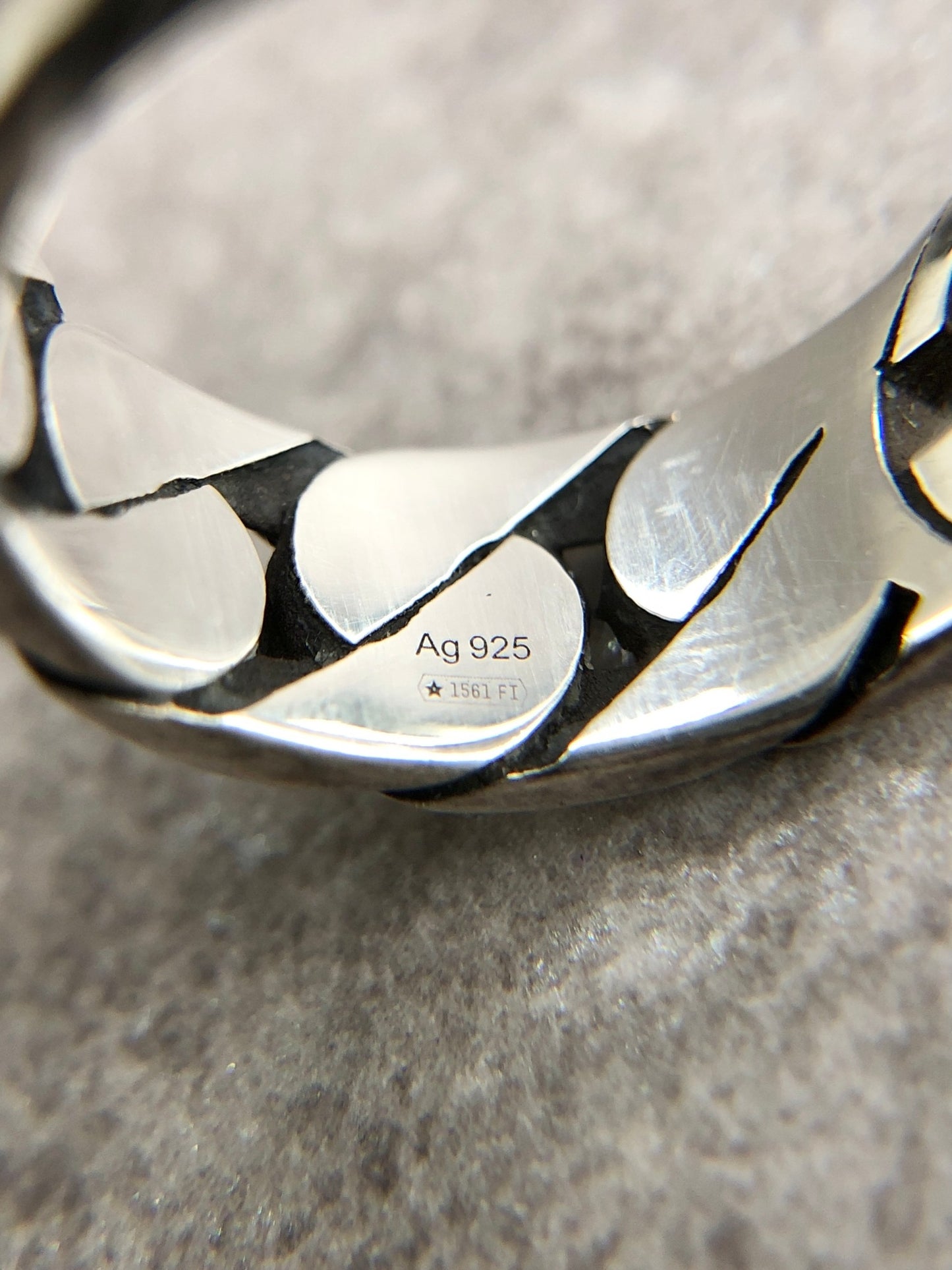 GUCCI Interlocking SILVER925 Ring Silver Vintage k4kgbj