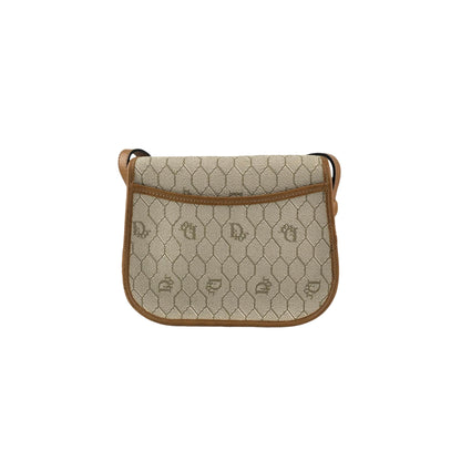 Christian Dior Honeycomb Pattern Small  Shoulder bag Beige Vintage tumbw8