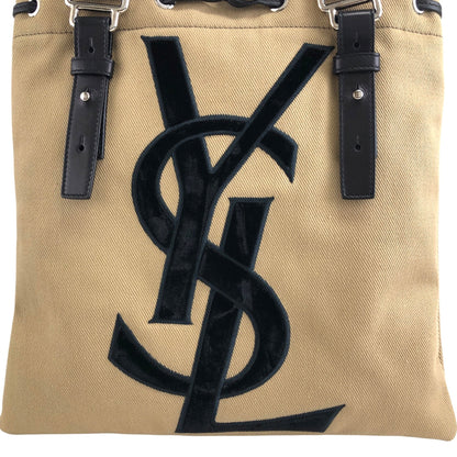 Yves Saint Laurent YSL Logo Totebag Beige Vintage tc7pge