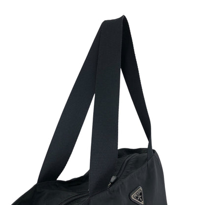 PRADA Tessuto Triangle Logo Totebag Black Vintage s4fket