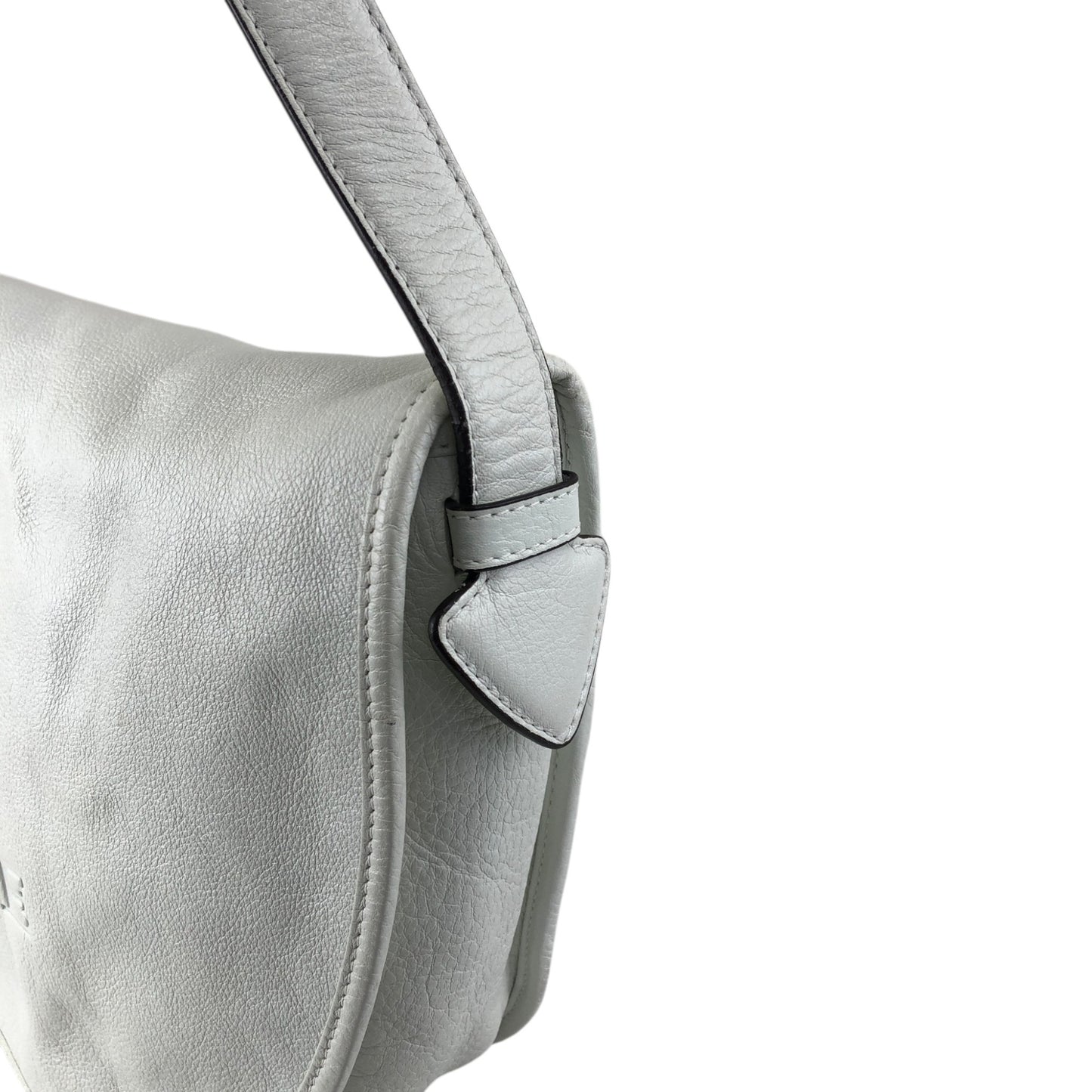 LOEWE Logo Embossed Shoulder bag White Vintage zpjrde
