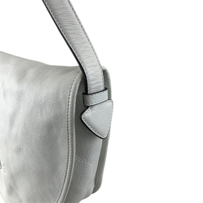 LOEWE Logo Embossed Shoulder bag White Vintage zpjrde