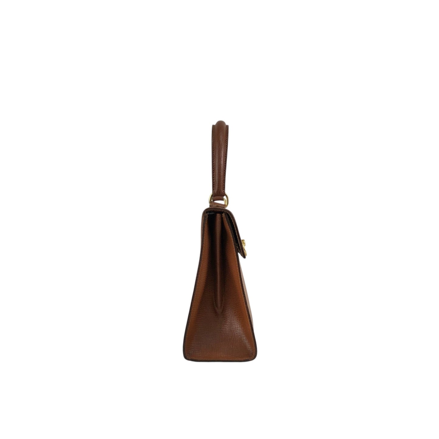CELINE Gancini Two-way Handbag Shoulder bag Brown Vintage er5nhw