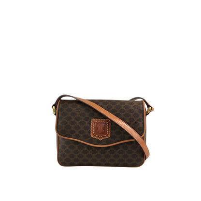 CELINE Macadam Blason Shoulder bag Brown Vintage bgeuwn
