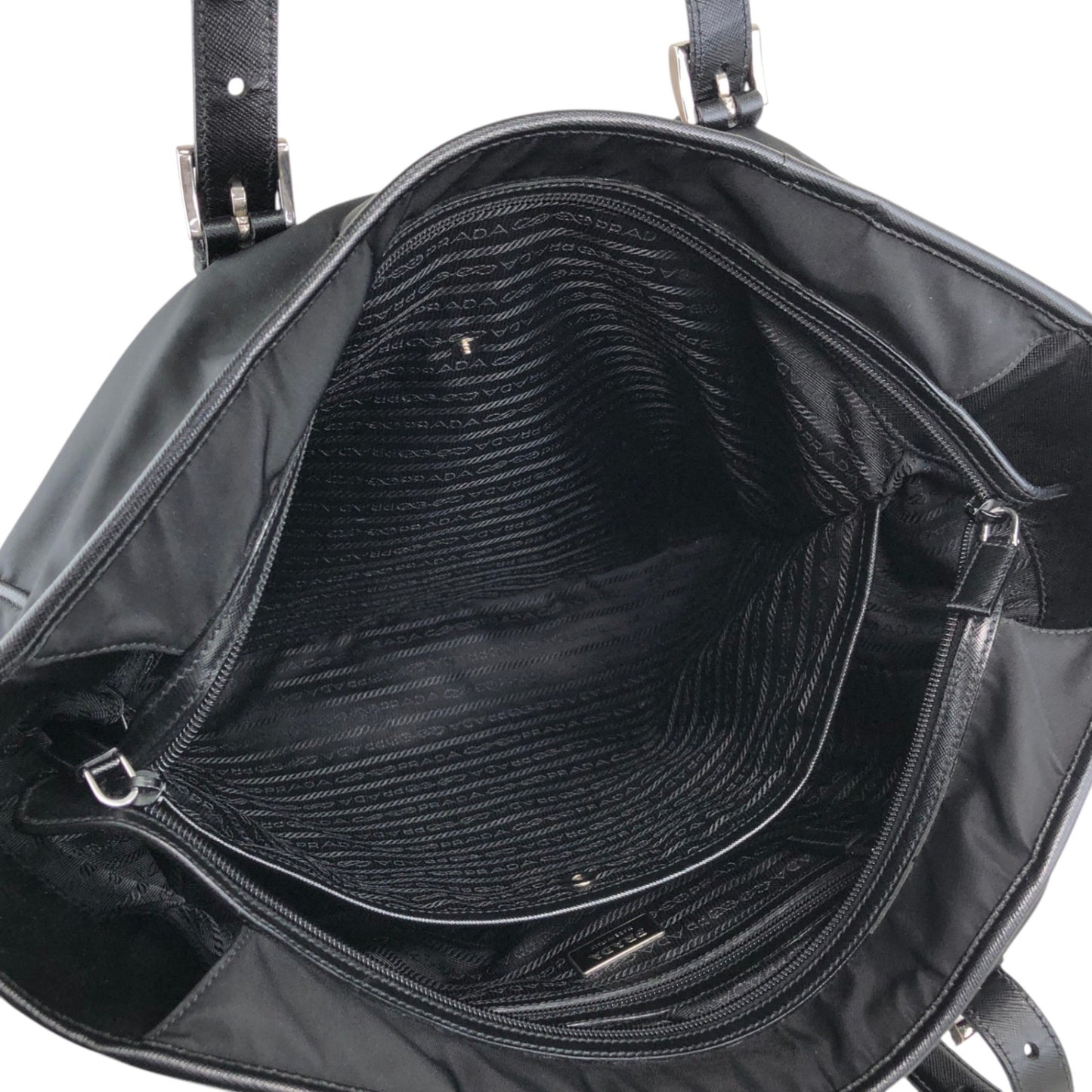 PRADA Tessuto Triangle Logo Totebag Black Vintage ivus2k