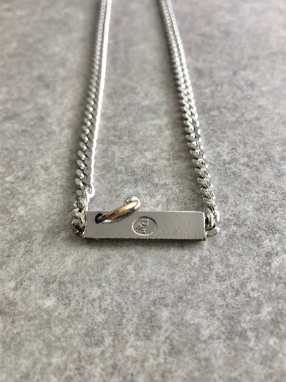 Christian Dior Logo Motif Necklace Silver Vintage suti5m