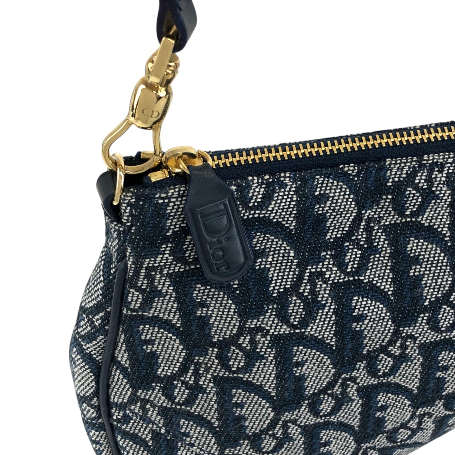 Christian Dior Trotter Handbag Shoulder bag Navy Vintage gicr78