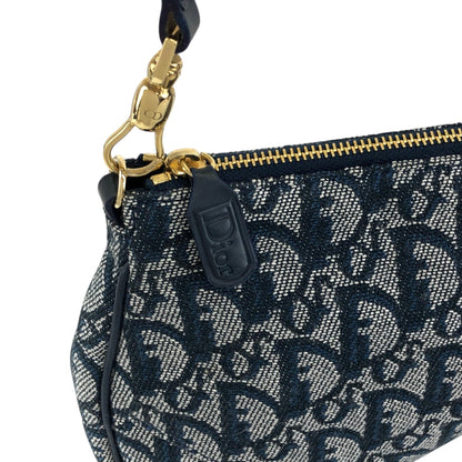 Christian Dior Trotter Handbag Shoulder bag Navy Vintage gicr78
