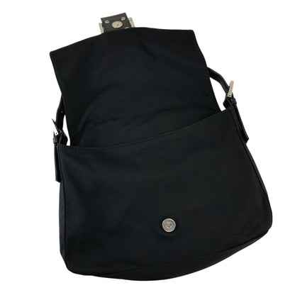 FENDI Logo Shoulder bag Black Vintage vvvemn