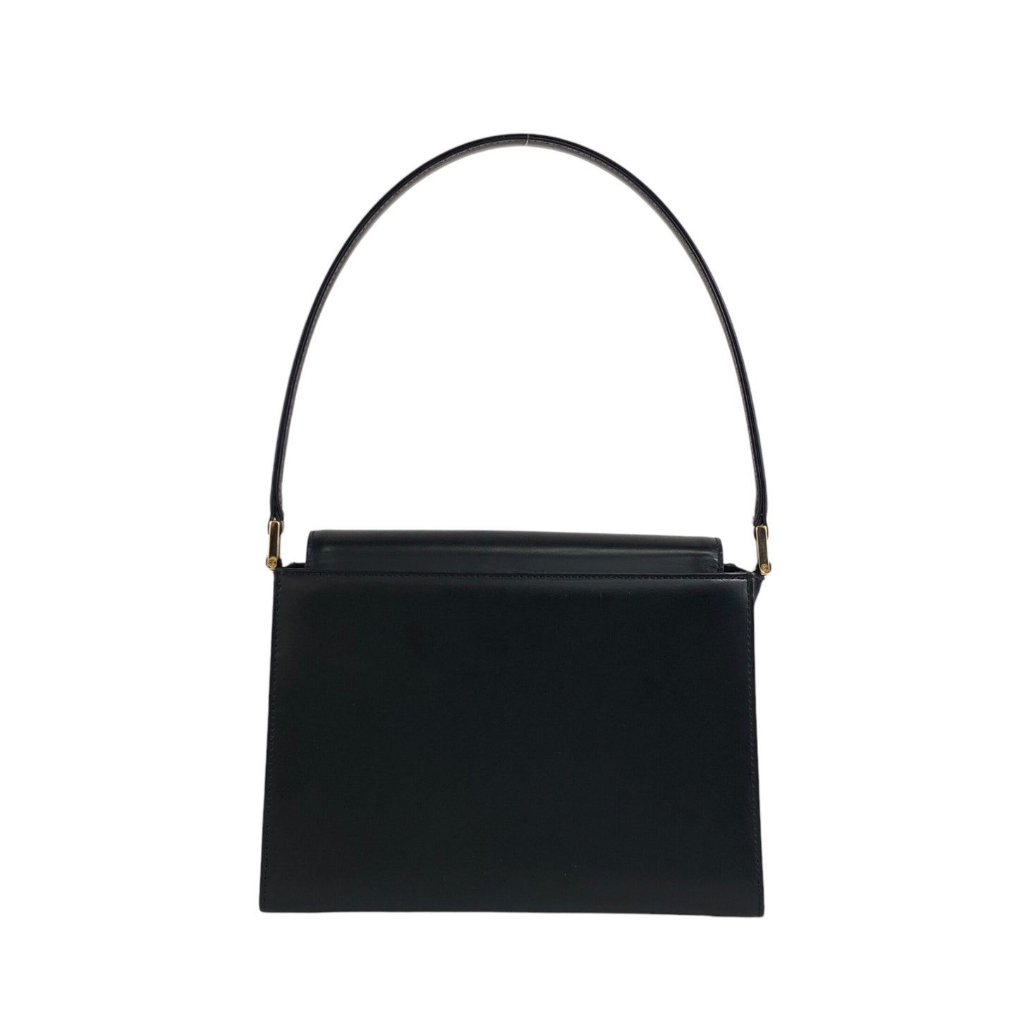 Yves Saint Laurent YSL Logo Handbag Black Vintage saezt8