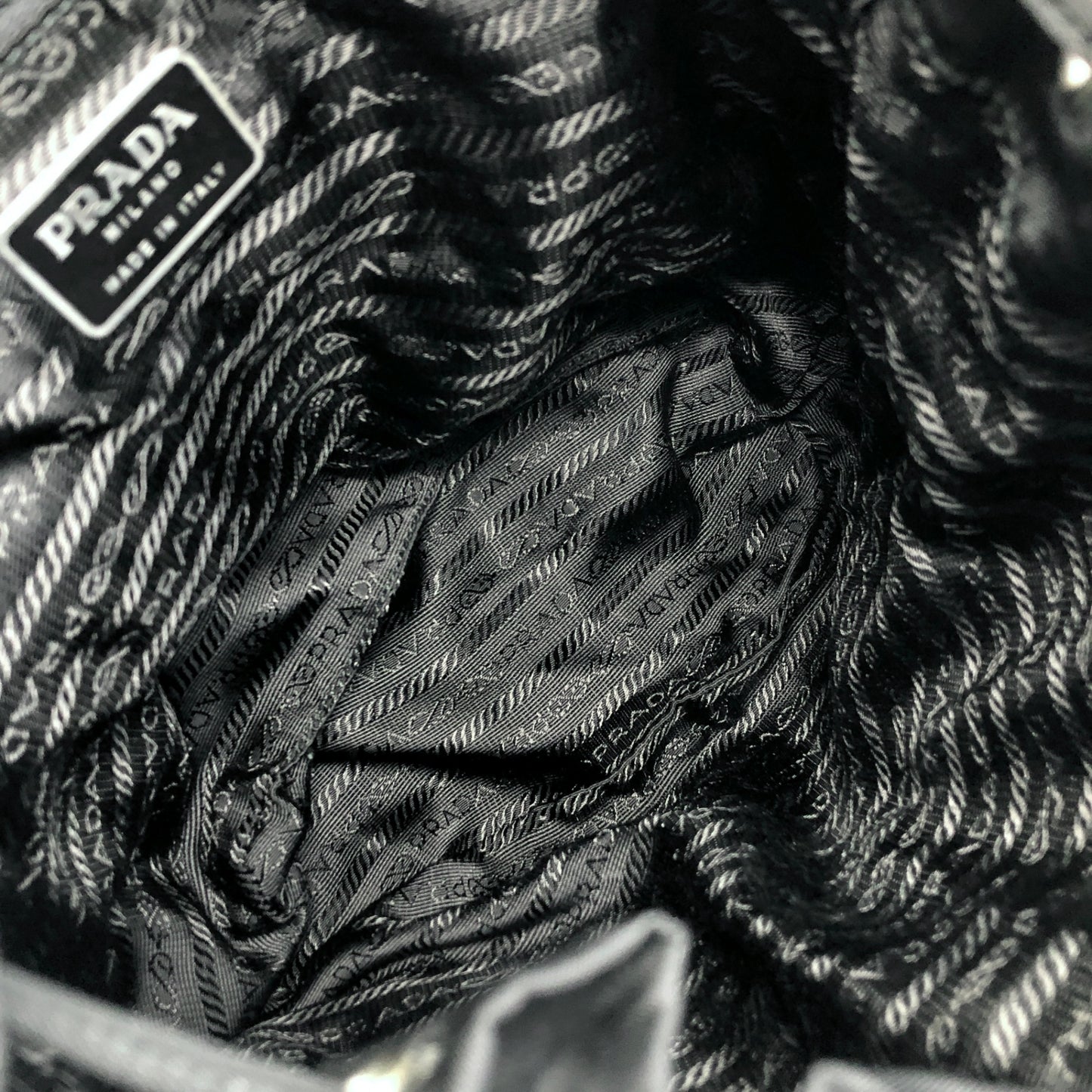 PRADA Triangle Logo Double Pocket Backpack Black Vintage u4u7vk