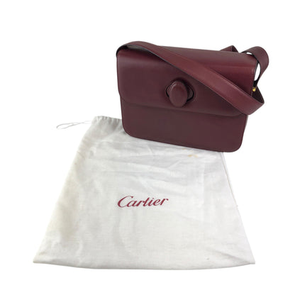 Cartier Turn Lock  Shoulder bag Bordeaux Vintage mjvugd