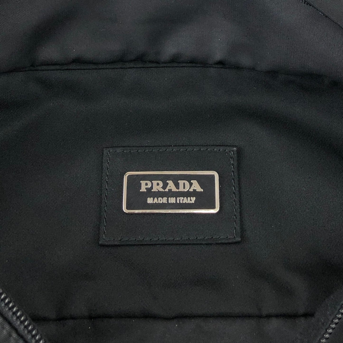 PRADA Tessuto Triangle Logo Sling bag Black Vintage ty7usc