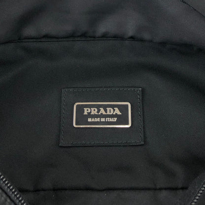 PRADA Tessuto Triangle Logo Sling bag Black Vintage ty7usc