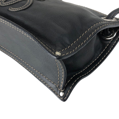LOEWE Anagram Stitch Shoulder bag Black Vintage ugpzsh