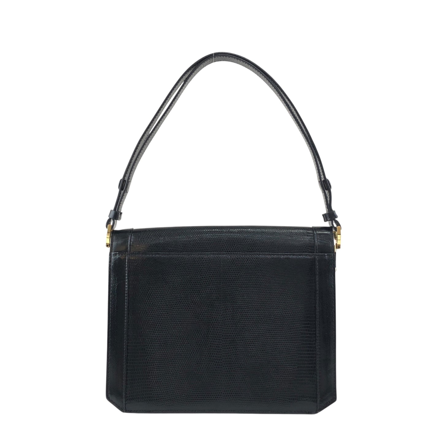 Yves Saint Laurent YSL Logo Handbag Shoulder bag Black Vintage 5nbvi3