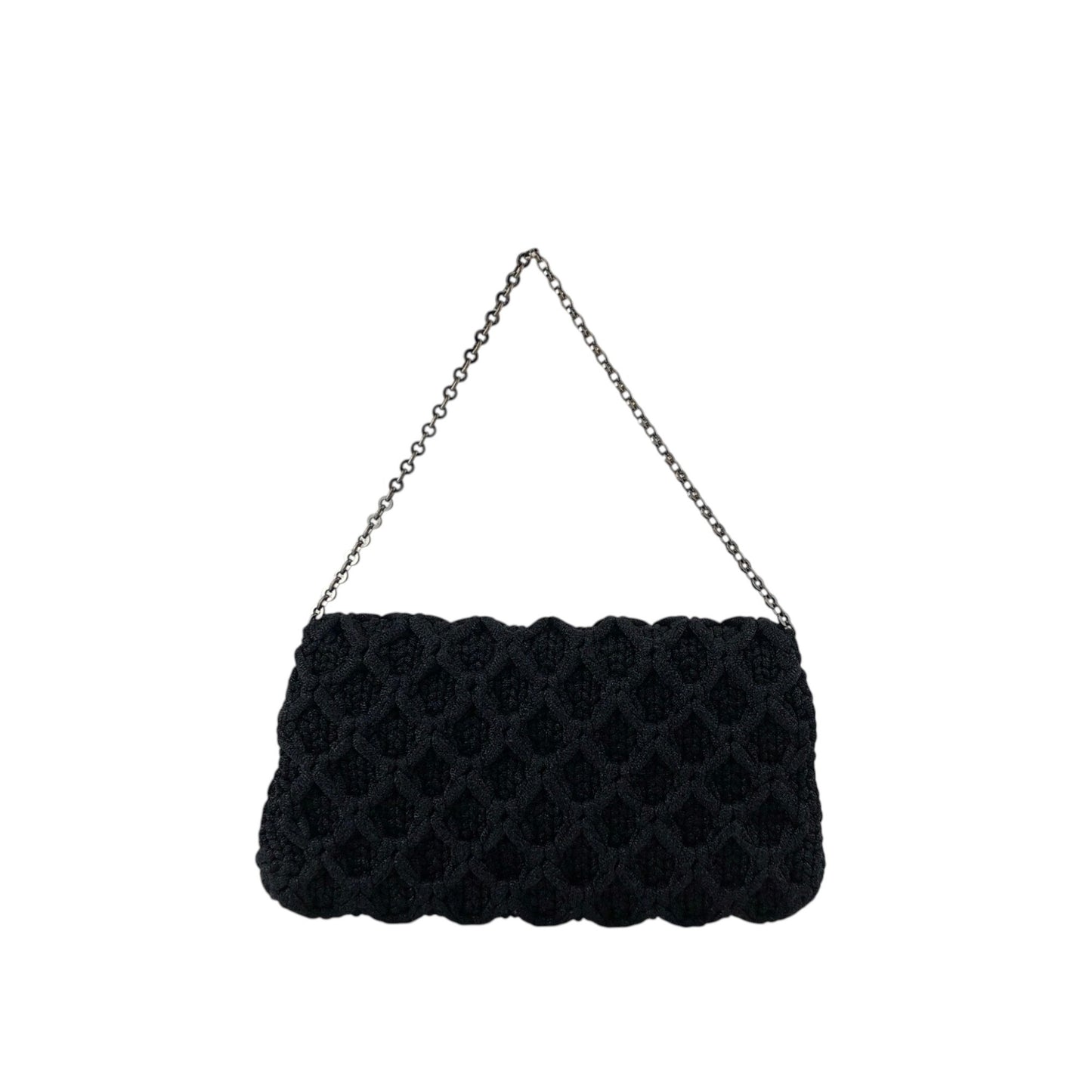 Salvatore Ferragamo Gancini Chain Shoulder bag Black Vintage phcpax