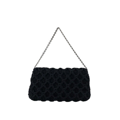 Salvatore Ferragamo Gancini Chain Shoulder bag Black Vintage phcpax