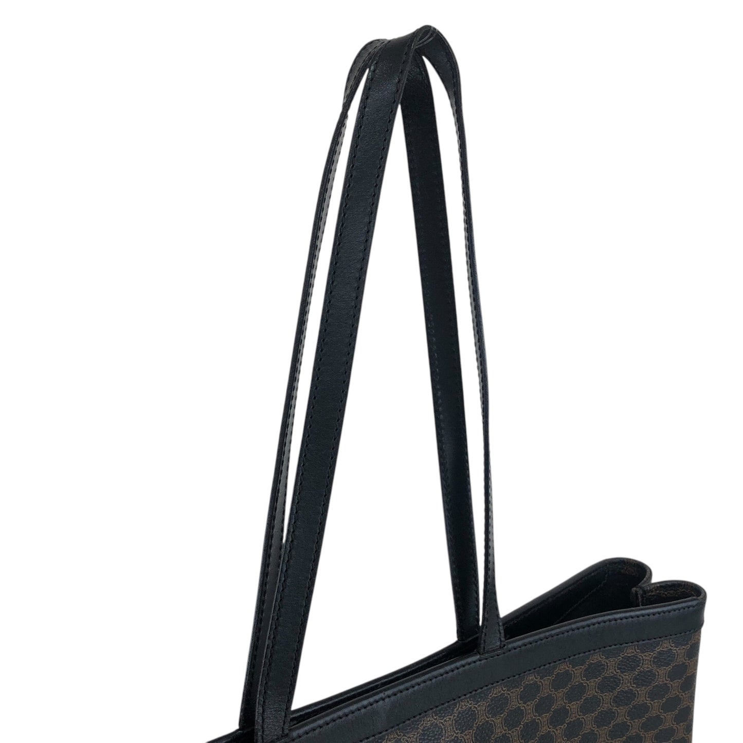 CELINE Macadam Blason Shoulder bag Totebag Black Vintage 27dcdm