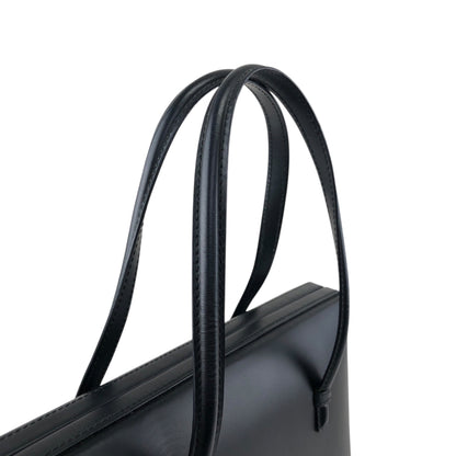 LOEWE Logo Embossed Handbag Black Vintage ru2436