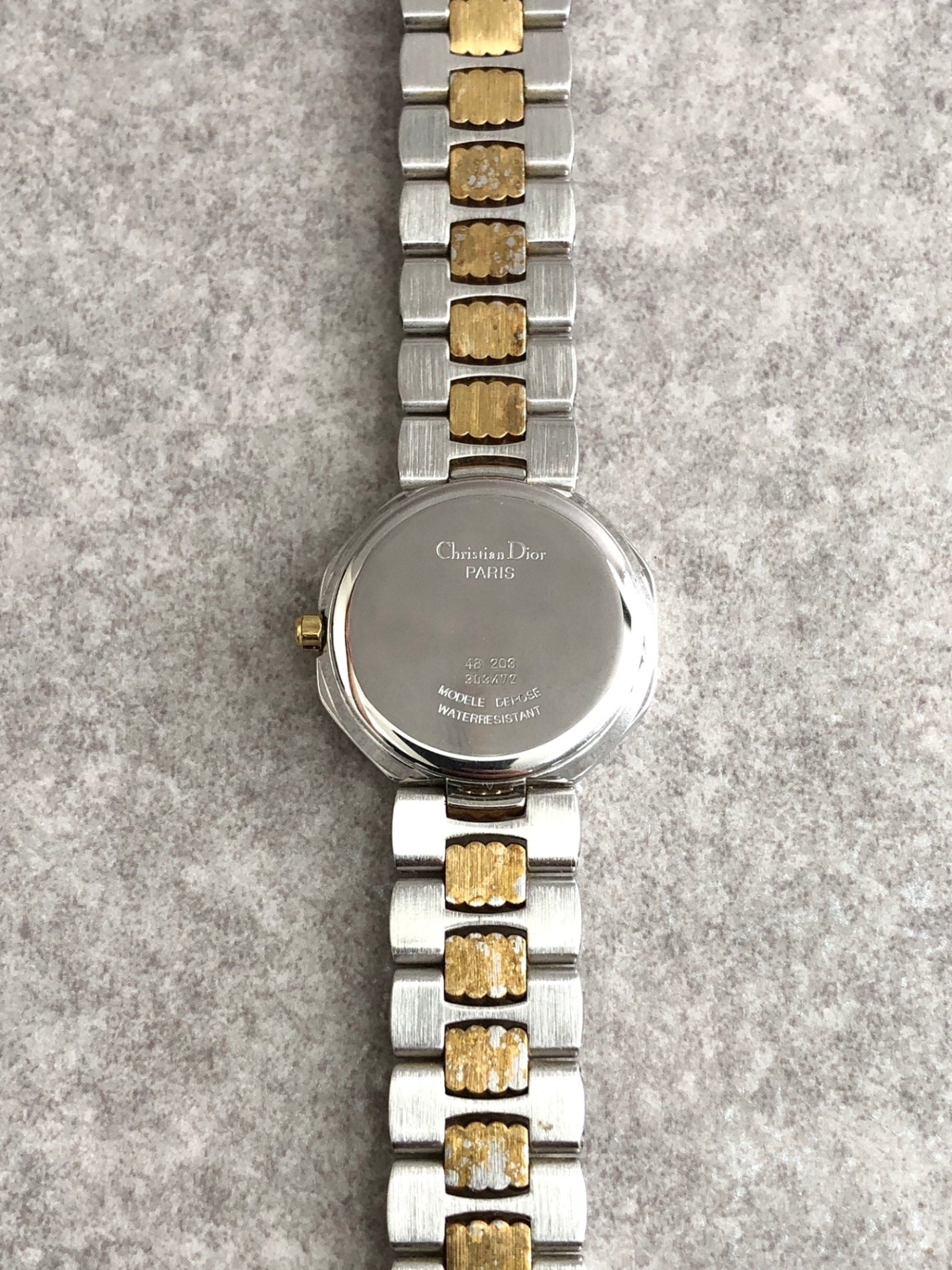 Christian Dior Quartz Watch Silver×Gold SLV/48 206 Vintage 87e3vc