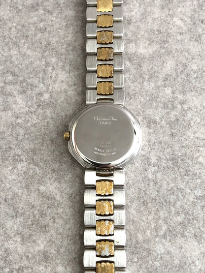 Christian Dior Quartz Watch Silver×Gold SLV/48 206 Vintage 87e3vc