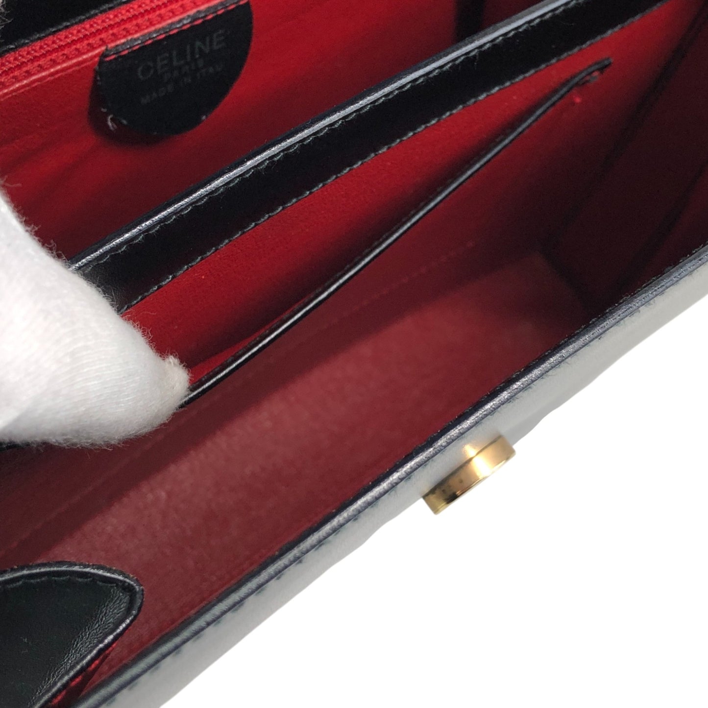 CELINE Starball Two-way Handbag Shoulder bag Black Vintage 3ubxvd