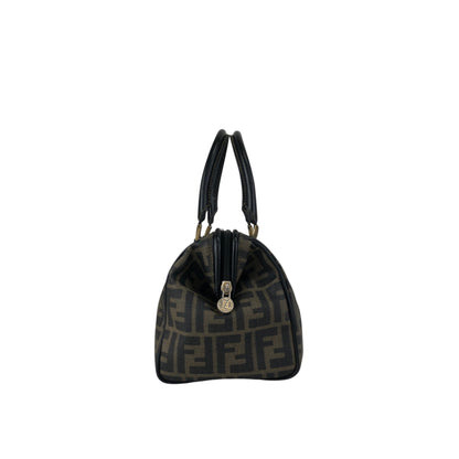 FENDI Zucca Logo Small Boston bag Handbag Black Vintage cf6xpb
