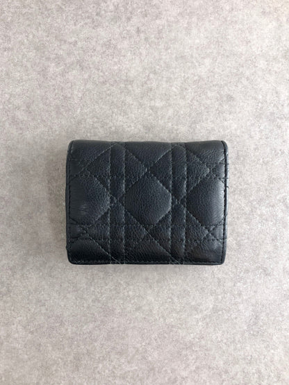 Christian Dior CD Logo Folded Wallet Black Vintage amw4xa