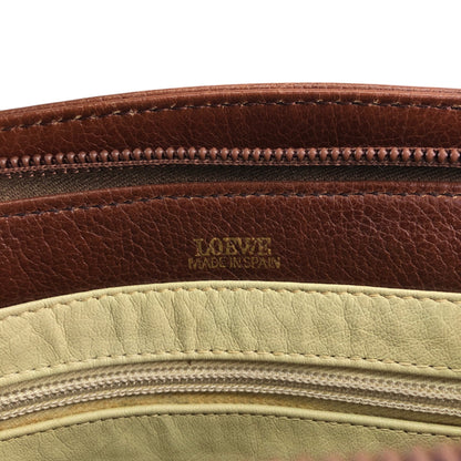 LOEWE Anagram Handbag Brown Vintage tewjne