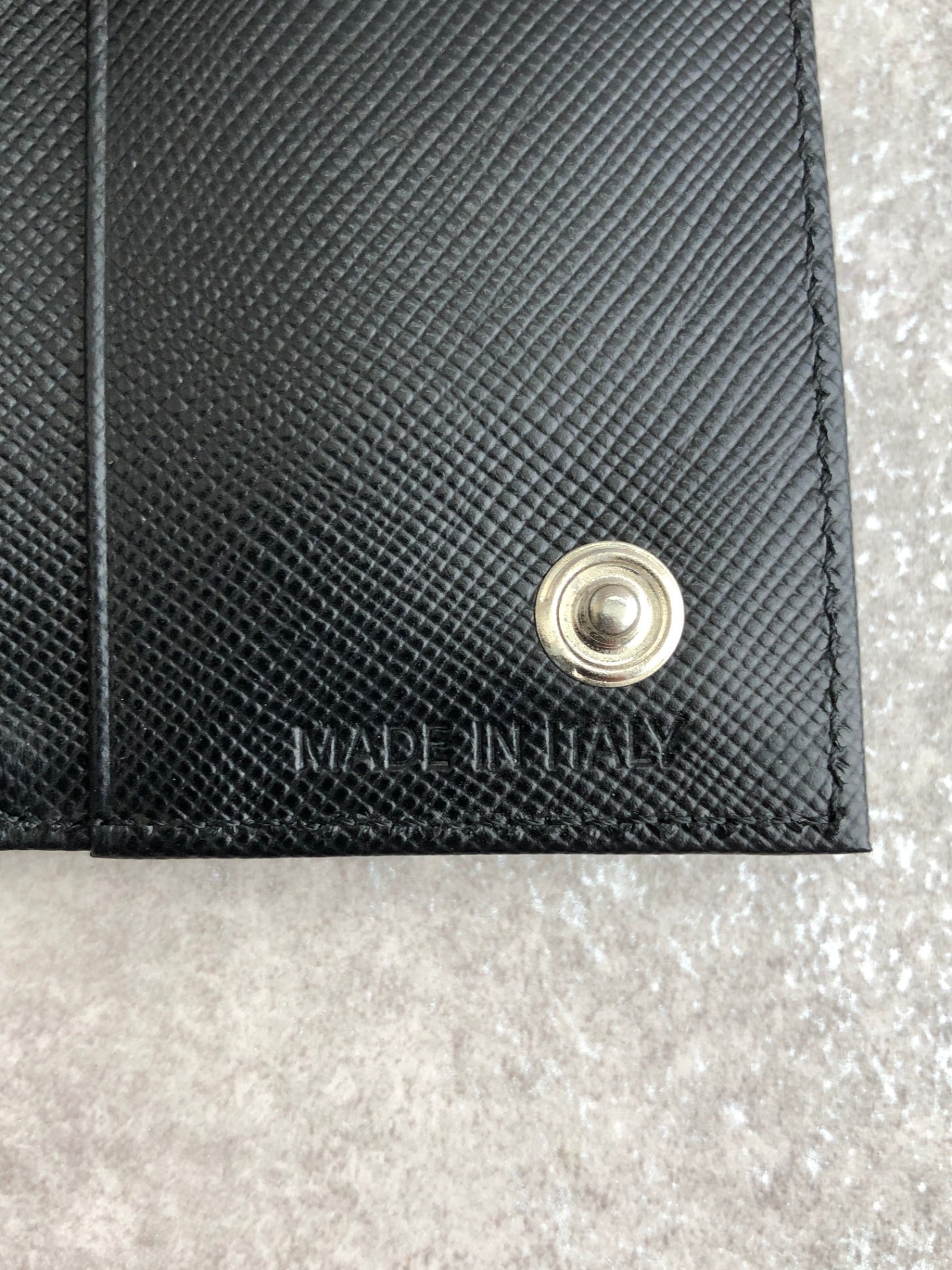 PRADA Tessuto Triangle Logo Key Case Black M222 Vintage i6mts6