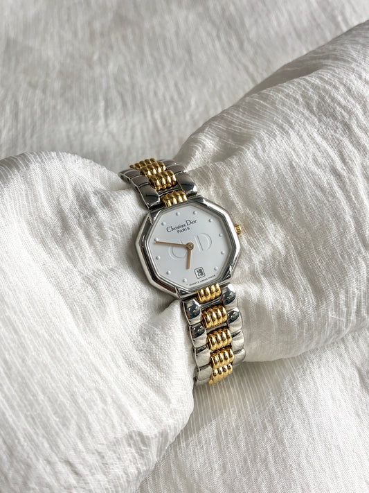 Christian Dior Watch Silver×Gold Vintage vpvxy4