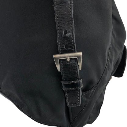 PRADA Triangle Logo Double Pocket Backpack Black Vintage b5dwmu