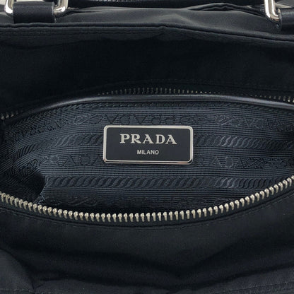PRADA Tessuto Triangle Logo Two-way Handbag Shoulder bag Black Vintage xd7tr6