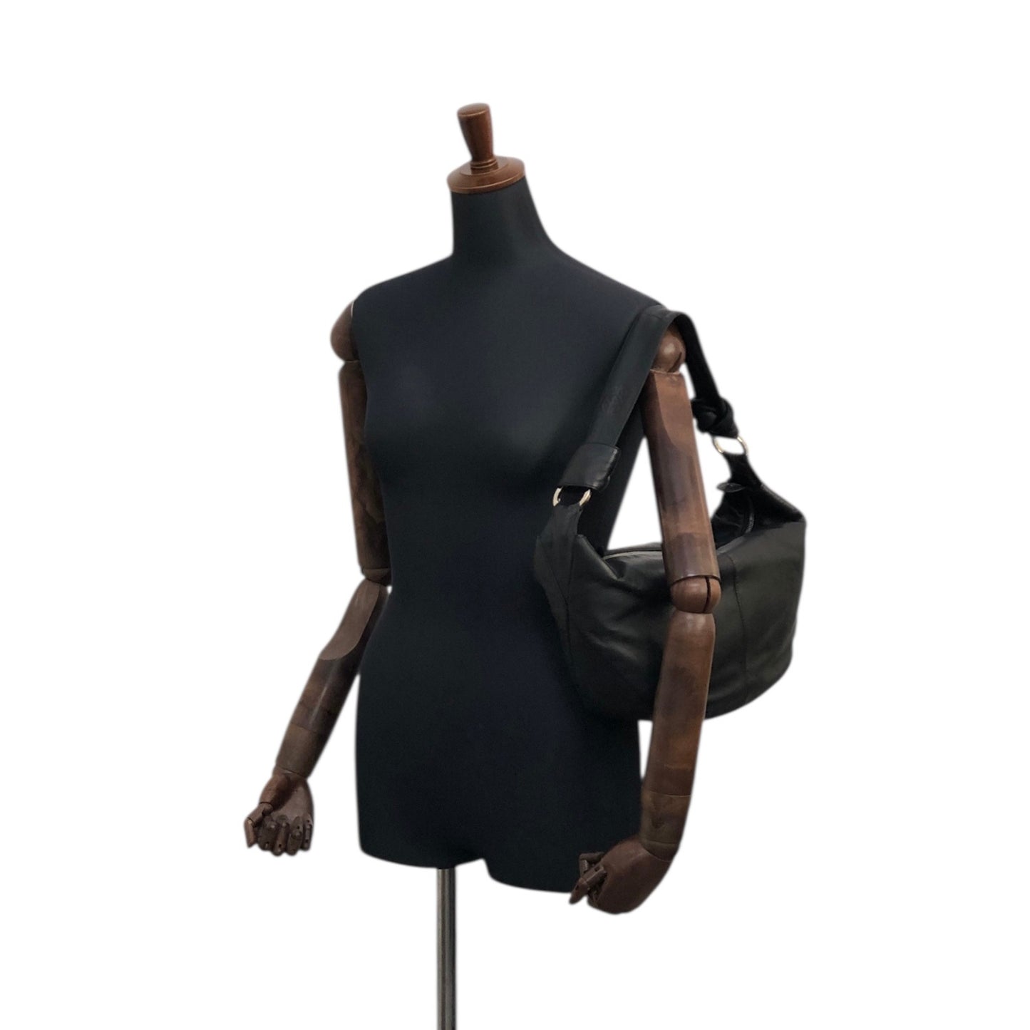 LOEWE Logo Shoulder bag Black Vintage yzt8gu