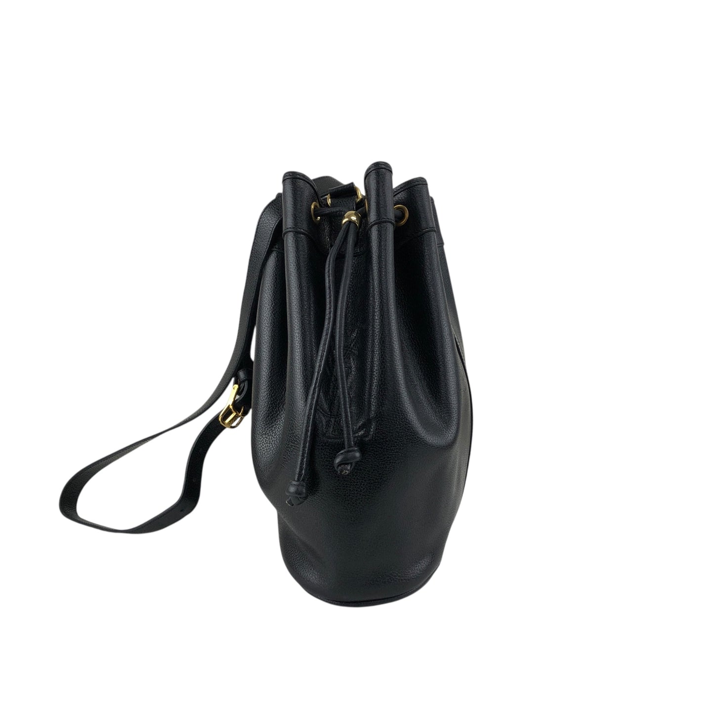 Yves Saint Laurent Drawstring Shoulder bag Black Vintage upwttg