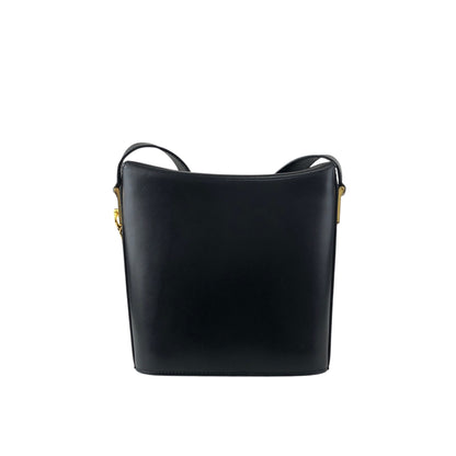 CELINE Circle Logo Shoulder bag Black Vintage x6z5t3