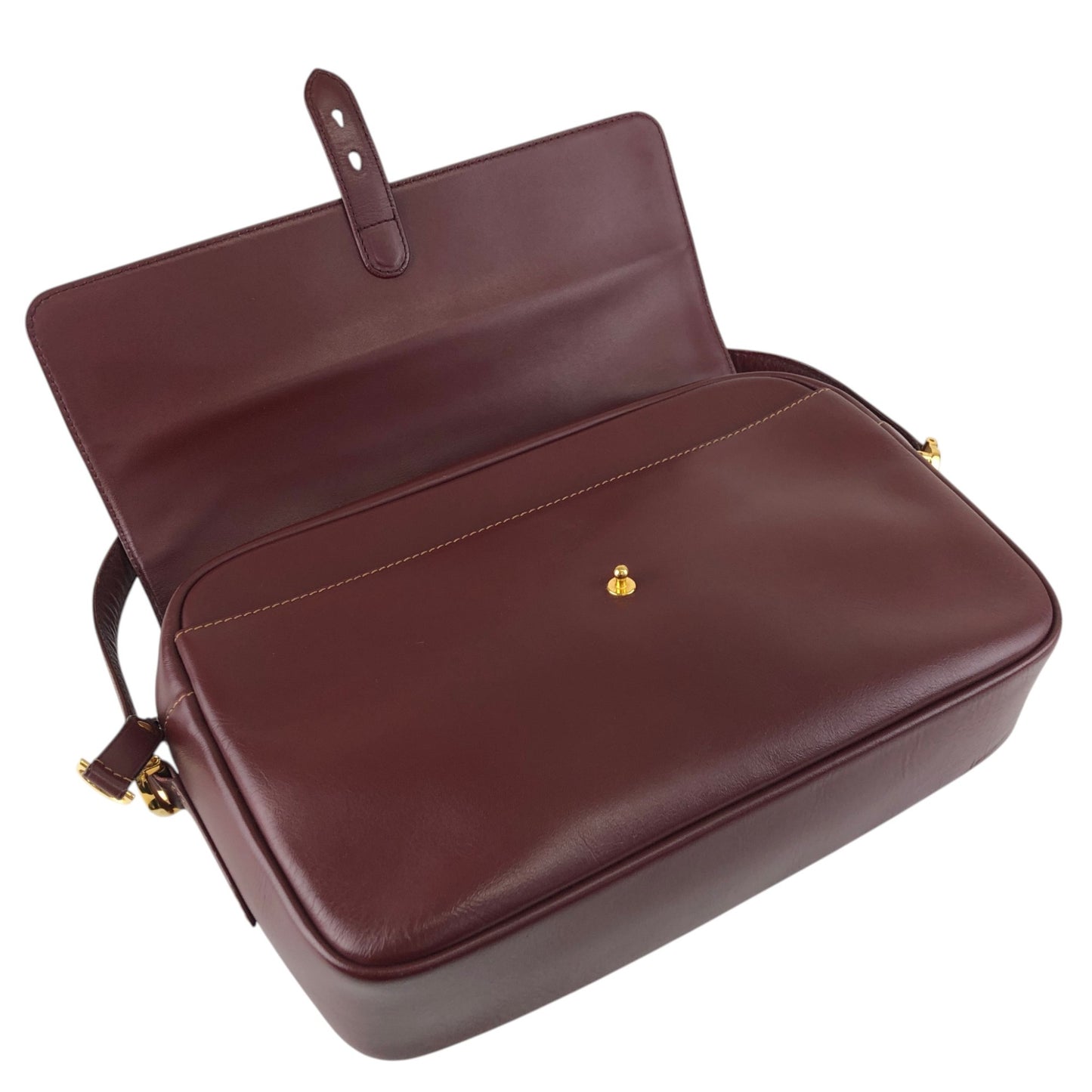 Cartier Logo Embossed Shoulder bag Bordeaux Vintage dwdxvx