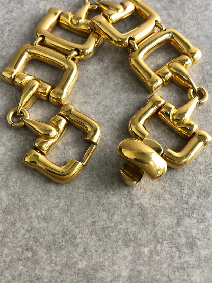 GUCCI Horse Bit Tom Ford Era Bracelet Gold Vintage xc7jci