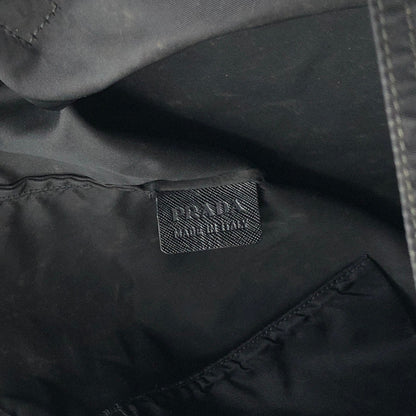 PRADA Tessuto Triangle Logo Totebag Black Vintage znncse