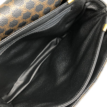 CELINE Macadam Front Buckle Shoulder bag Black Vintage n5nr8t