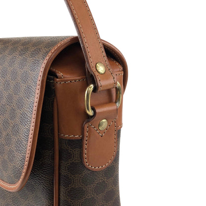 CELINE Macadam Blason Shoulder bag Brown Vintage vim7mw
