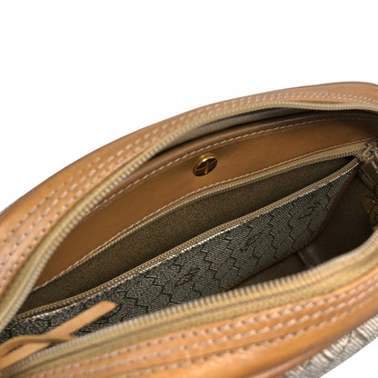 Christian Dior Honeycomb Pattern Shoulder bag Beige Vintage 72arme