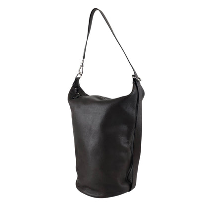 CELINE Blason Logo Embossed Shoulder bag Brown Vintage n78r2a