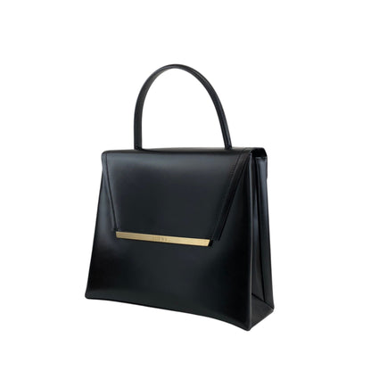 LOEWE Logo Two-way Handbag Shoulder bag Black Vintage 588t4s