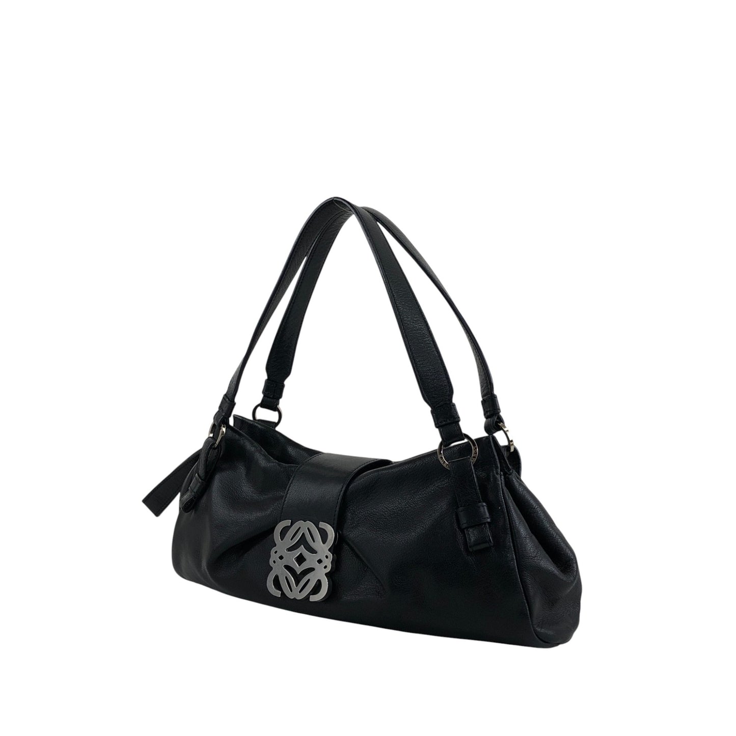 LOEWE Anagram Handbag Black Vintage sf28ij