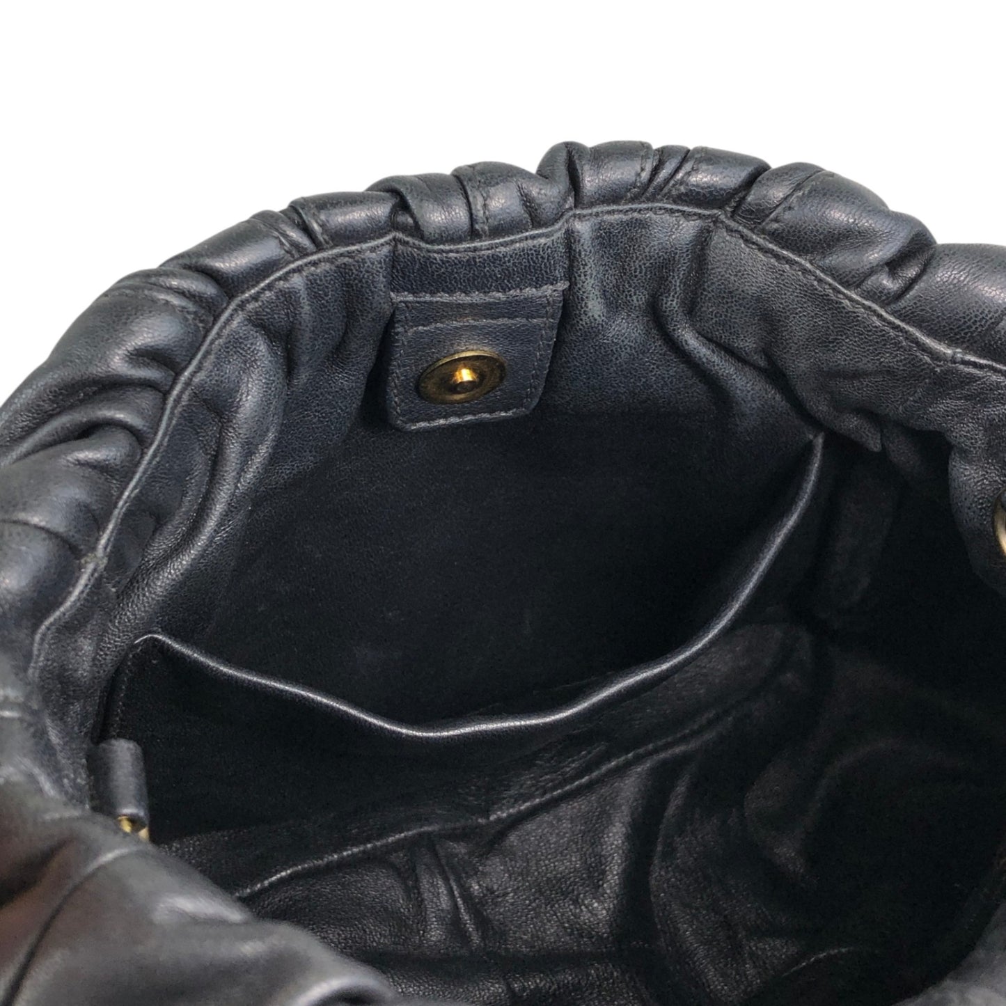 PRADA Logo Shoulder bag Black Vintage 6yixa5